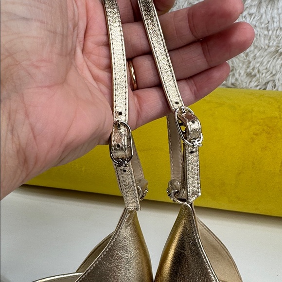 Sam Edelman • Women’s Peonie Kitten Heel Sandal • Gold Leaf • Size 11 😍😍 - Picture 13 of 15